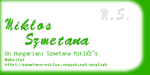 miklos szmetana business card